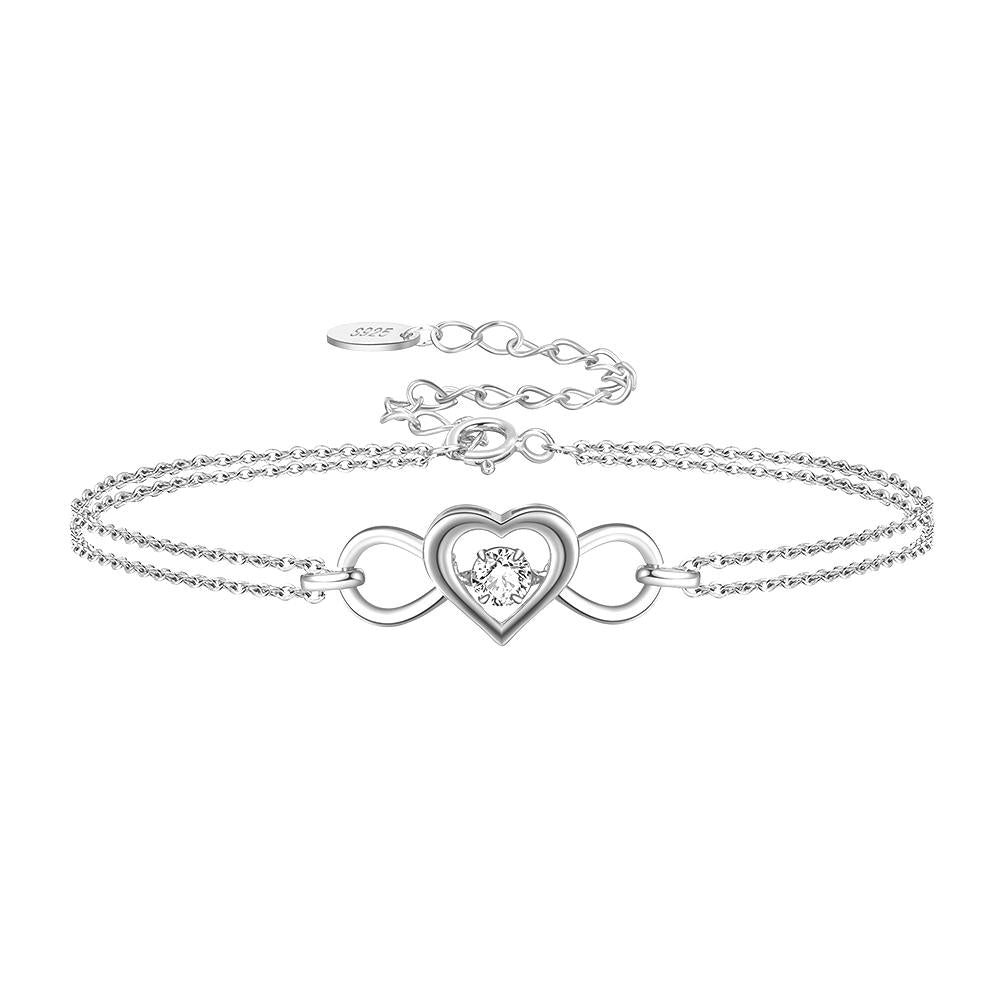Swarovski Donna Infinito U Collana Cuore In Argento Sterling Catena Swarovski Donna Infinito U Collana Cuore In Argento Sterling Catena